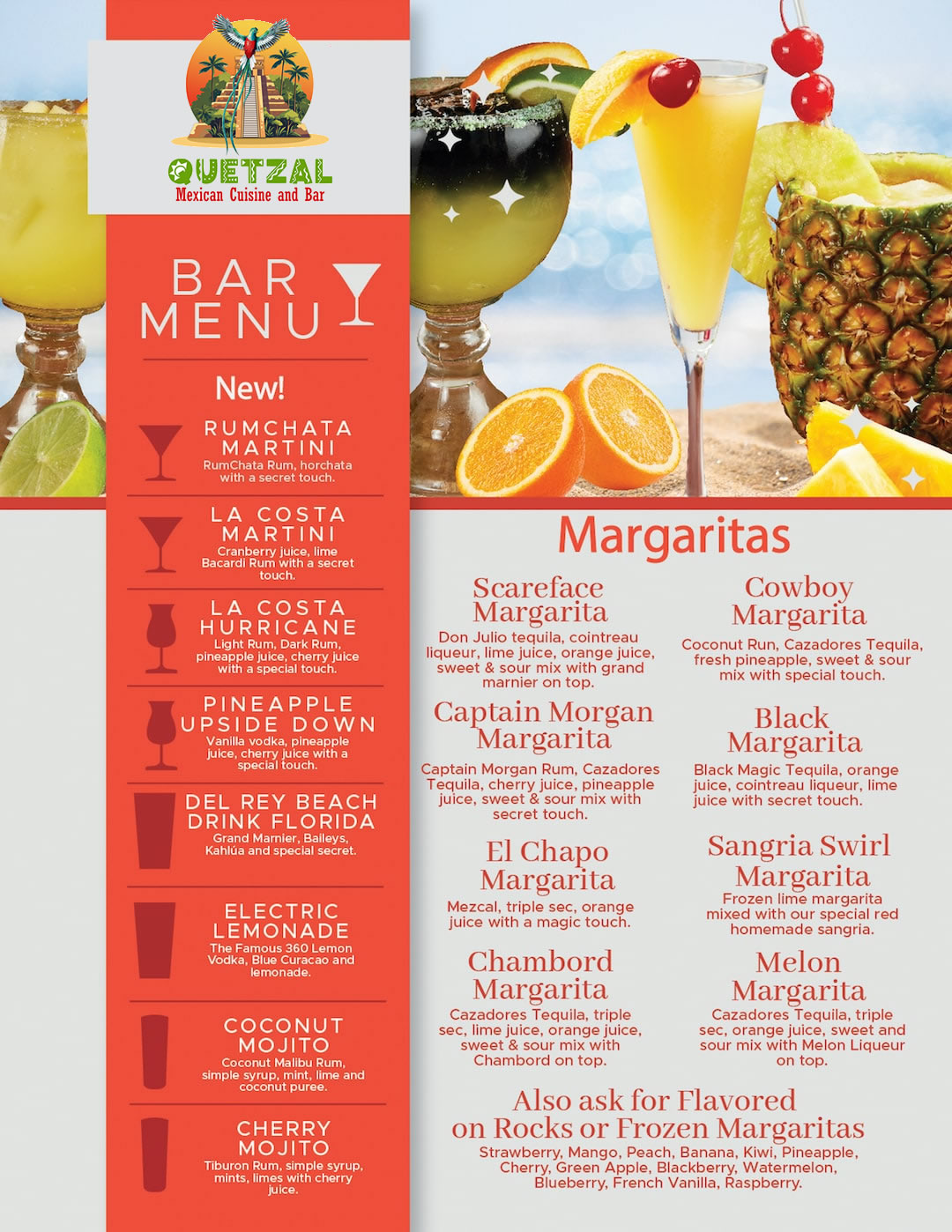 Bar Menu Front